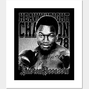 Larry Holmes Distressed White Posters and Art